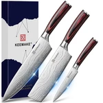 Keemake 3 Pieces Kitchen Knife Set, High Carbon Stainless Steel Chef Se.... Fixed Price $85.80.