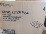 Pactiv Lightweight Foam School Trays White 5-COMPARTMENT, 8 1/4 X 10 1/2 500/CS. Fixed Price $35.00.