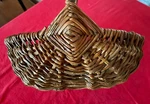 Buttocks Basket American Splint Handwoven Pa Origin Primitive 14" Twig Handle. Fixed Price $69.75.