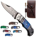 Personalized Handmade Damascus Pocket Knife - Folding Knives For Men With Woo.... Fixed Price $48.45.