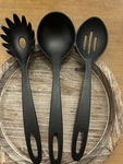 Tramontina Kitchen Utensil Set 3 Pc Spoon, Slotted And Spaghetti Server. Fixed Price $10.50.