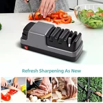 Htovila Knife Sharpener: In 1 Electric Tool, Diamond Abrasives, RZ-D004 Gray. Fixed Price $43.36.