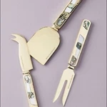 Anthropologie Cheese Knife Set New In Box. Fixed Price $39.00.