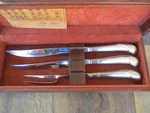 Amway Blair House Carving Set- Stainless Steel Wood Box Vtg Rare. Fixed Price $14.99.