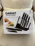 Cuisinart Advantage 7-PIECE Ceramic-coated Stainless Steel Knife Set With Block. Fixed Price $28.99.