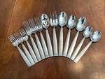 13 Pc Pfaltzgraff Passage Stainless Flatware Silverware Serving Forks Spoons E10. Fixed Price $24.95.