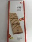 Zwilling 12-SLOT Knife Organizer Natural Beechwood For Kitchen Drawers New 2B. Fixed Price $46.99.