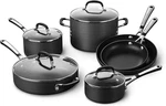 10-PIECE Non-stick Kitchen Cookware Set Black Pots & Pans With Stay-cool Stainle. Fixed Price $475.99.
