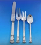 San Lorenzo By Tiffany And Co Sterling Silver Flatware Service 12 Set 52 Pcs Din. Fixed Price $12500.00.