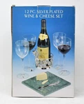 Vintage Godinger 12 Piece Wine And Cheese Set, Silver Plated. Fixed Price $74.95.