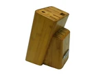 Farberware 10 Slot Knife Block Brown Wood Tone - Sharpener Hole. Fixed Price $14.95.
