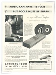 Print Carborundum Sharpening Stones Deems Taylor 1934 Advertisement. Fixed Price $9.70.