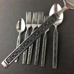 Lot Of 7 Gorham Stainless Hacienda Dinner Forks Salad Serving Spoons. Fixed Price $34.00.