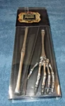 Mysterious Manor Pair Metal Pewter Skeleton Hands Tongs Halloween Nib. Fixed Price $39.99.