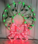 Vintage Christmas Wreath Window Silhouette Light Decoration Impact Plastics 17. Fixed Price $18.00.