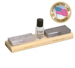 Rh Preyda Dual Arkansas Stones With Honing Oil Made Usa. Fixed Price $26.95.