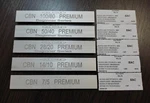 The Set /premium 5/CBN Sharpening Stones, 150-25-6-3, Metal, Metal-organic Bond.. Fixed Price $264.39.
