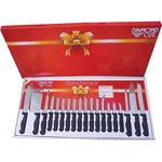 19PC Diamond Cutlery Knife Set With Premium Stainless Steel Blade Red Box. Fixed Price $59.99.