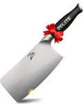 Zelite Infinity Butcher Knife 7" Meat Cleaver German Carbon Steel Chopping Blade. Fixed Price $42.46.