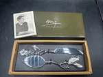 Michael Aram Sleepy Hollow Cheese Knife Set Silvertone Nib. Fixed Price $40.00.