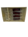 Set Of 4 Cypress Red Beaded Cocktail Forks With Gift Box. Fixed Price $14.99.