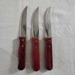 Set Of 3 Gaucho By Adcraft 10 Jumbo Steakhouse Knife W/ Wood Handle. Fixed Price $8.99.