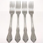 Lot Of 4 Mansfield Oneida Dinner Forks Stainless Wm Rogers Deluxe Flatware. Fixed Price $32.98.