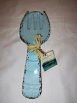 Cynthia Rowley Blue Scroll Medallion Melamine Salad Serving Set Spoon Fork New. Fixed Price $12.00.