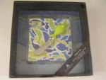 2010 Cypress Home "cheesy" Gift Set W/ 8" Tempered Glass Plate Napkins Spreader. Fixed Price $9.99.
