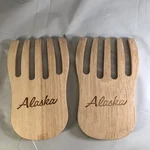 Alaskan Bear Salad Servers Serving Wood/wooden. Fixed Price $7.25.