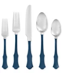 Skandia By Hampton Forge Dover Navy 20-PIECE Flatware Set G1142 (service 4). Fixed Price $115.60.