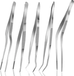 6.3 Inch Food Tweezers Stainless Steel With Precision Serrated Tips, 5PCS Kitche. Fixed Price $15.28.