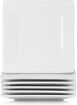 Ceramic Simply White 6" Square Appetizer Plate, Set Of. Fixed Price $35.35.