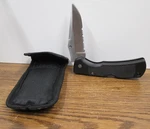 Maxam "navy" Folding Knife 3.5" Locking Blade W/dual Belt Loop Carrying Case. Fixed Price $7.19.