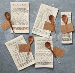 Mud Pie Holiday Recipe Kitchen Towel, Engraved Wood Spoon, 3 Pc Gift Set. Fixed Price $17.00.