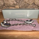 Mariposa Silver Swizzle Set Of 2 Salad Servers Fork And Spoon, New In Package. Fixed Price $36.00.