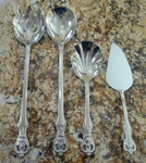 Heritage Mint Royal Alister Salad Set Pie Server Casserole Spoon Stainless 18/10. Fixed Price $40.00.