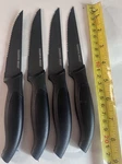 Sharper Image Serrated Steak Knives Set Of 4 Black 8.5" Kitchen. Fixed Price $16.99.