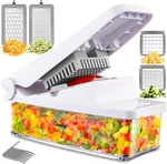 Geedel Vegetable Cutter, Onion Pro Food Chopper, 4 Blades, White. Fixed Price $35.05.