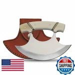 Szco Ulu Hunting Knife 5.5 Inch - Camping Handle Stainless Steel Crescent. Fixed Price $41.80.