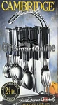 Cambridge 24PC Flatware For 6 + Bonus Caddy -stainless Steel & Blue Plastic Trim. Fixed Price $49.95.