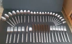 42 Pieces Flower Garden By Hull Japan Stainless Ornate Fork Spoon Knife Used. Fixed Price $149.99.