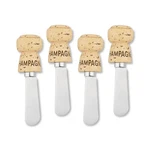 Supreme Housewares Champagne Cork Cheese Spreaders, Hand-painted Resin Handles. Fixed Price $42.14.