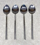 Set Of 4 Jason Design Inox Artisans Nascent Steel Handle Tablespoons. Fixed Price $12.00.