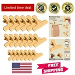 Set Of 20 Gold Stainless Steel Heavy-duty Chip Clips Elegant Kitchen Essential. Fixed Price $27.99.