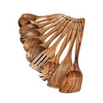 10-PIECE Teak Wood Cooking Utensils Set Sturdy, Lightweight & Heat-resistant. Fixed Price $45.00.