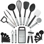 Cooking Utensil Set 23 Piece Stainless Steel Heat Resistant Kitchen Gadget Tools. Fixed Price $17.99.