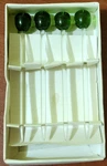 Vtg Crate & Barrel Olive Cocktail Picks Swizzle Sticks Glass New (set Of 4). Fixed Price $23.74.