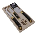 Laguiole Jean Dubost 3-PIECE Cheese Set In Black Brass. Fixed Price $61.99.