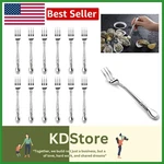 Set Of 12 Polished Stainless Steel Rose Pattern Oyster Forks 5.8-INCH Elegance. Fixed Price $17.99.